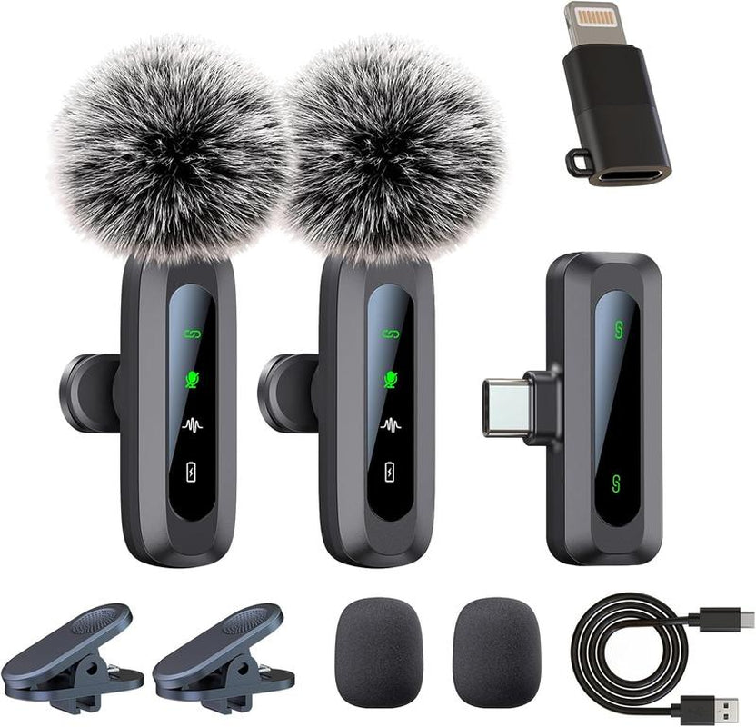 Mini Microphone - Lapel Mics for , 15/16, Ipad, Android, Lavalier Mic with Noise Reduction, Portable USB C Microphone for Video Recording, Youtube, , Content Creation