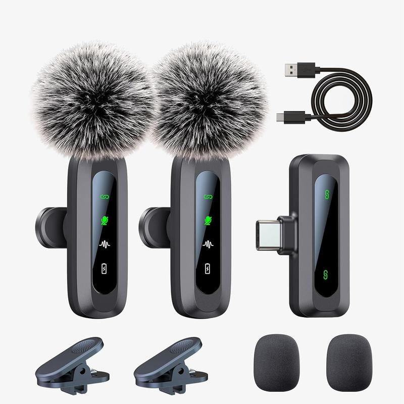 Mini Microphone - Lapel Mics for , 15/16, Ipad, Android, Lavalier Mic with Noise Reduction, Portable USB C Microphone for Video Recording, Youtube, , Content Creation