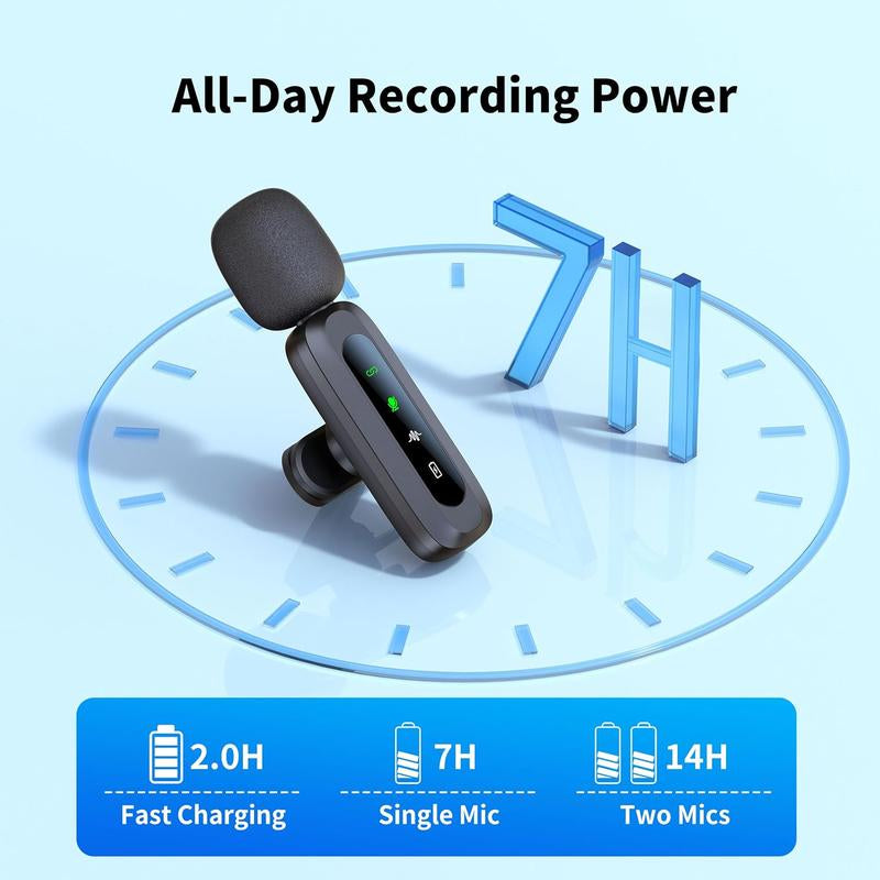 Mini Microphone - Lapel Mics for , 15/16, Ipad, Android, Lavalier Mic with Noise Reduction, Portable USB C Microphone for Video Recording, Youtube, , Content Creation