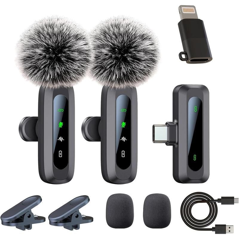 Mini Microphone - Lapel Mics for , 15/16, Ipad, Android, Lavalier Mic with Noise Reduction, Portable USB C Microphone for Video Recording, Youtube, , Content Creation